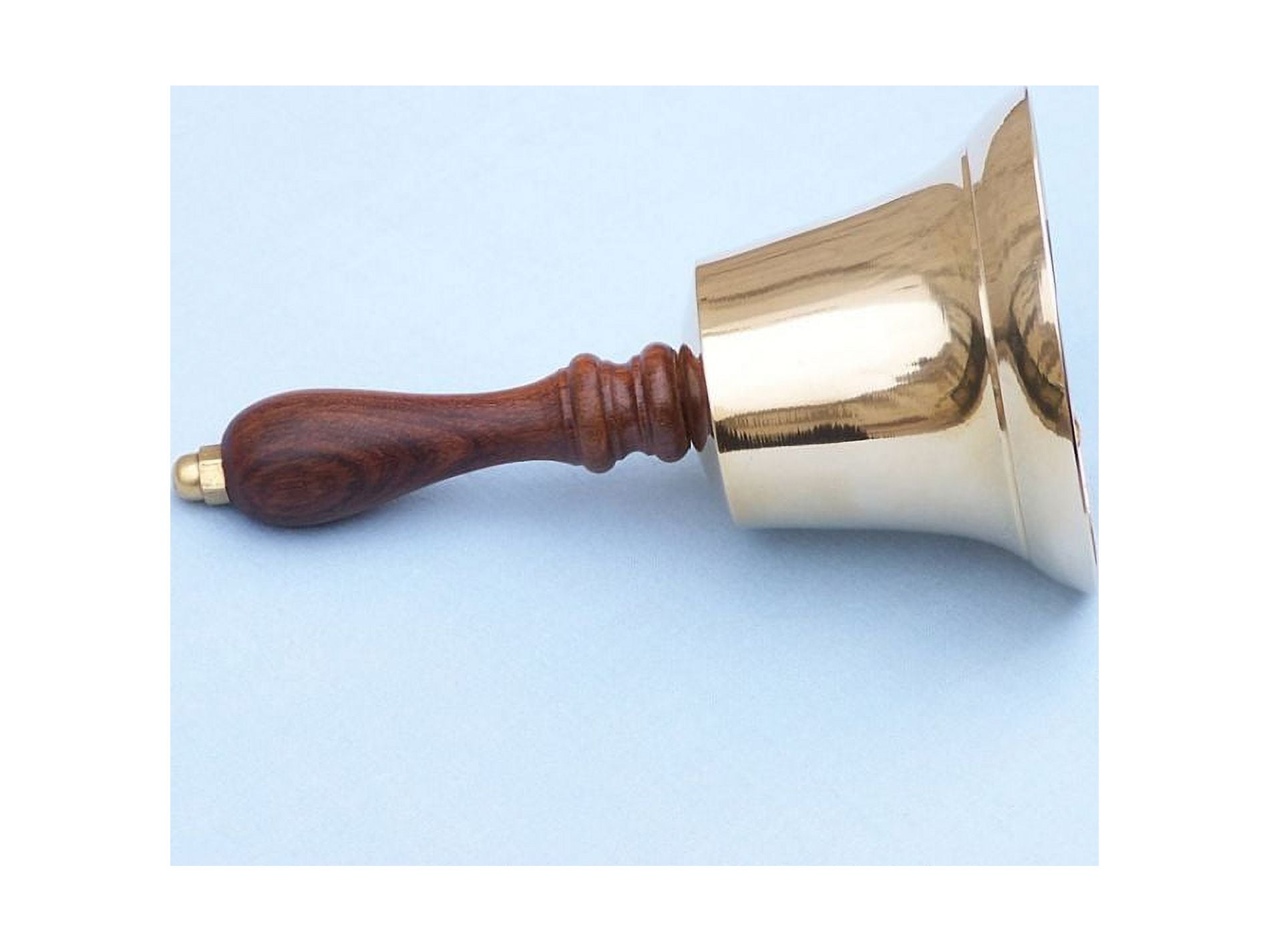 Brass Hand Bell 9" - Hand Held Bell - Unique Nautical Gift - Marine Bell - Bras