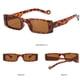 thumbnail image 3 of Gafas de sol rectangulares retro vintage para mujer Gafas rectangulares gruesas, 3 of 5