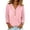 Pink, variant on Womens Linen Tops Casual Long Sleeve Summer T- Shirts Lapel Collar V Neck Relaxed Fit Blouse Fashion Trendy Button Down Tunics Outfit,Yellow L