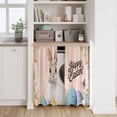 thumbnail image 6 of Happy Easter Kitchen Curtain for Berdoom Living Room Cafe 54 Inch Length, Spring Watercolor Bunny Eggs Flowers Pink Tiers Curtains Light Filtering Drapes Window Treatment 2 Panels 52"Wx54"L, 6 of 8
