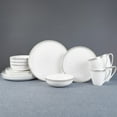 thumbnail image 5 of Fitz and Floyd Nevaeh Coupe Platinum Bands 16-Piece White Bone China Tableware Set (service for 4), 5 of 7