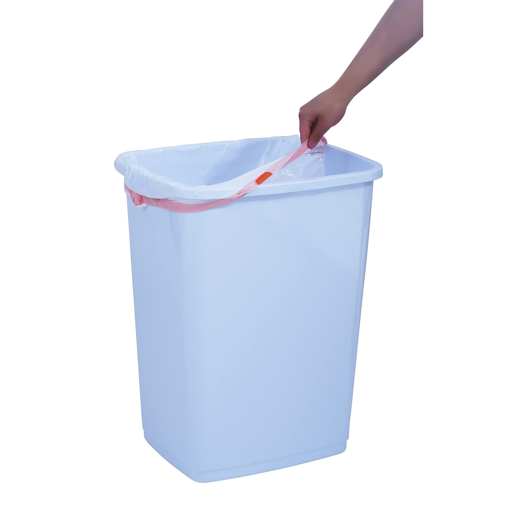 Large Swing Top Trash Can. 50 L/13 Gal. - White Smoke – Superio