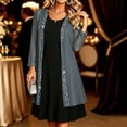 thumbnail image 5 of Fjofpr Womens Glitter Sequin Cardigan Long Sleeve Sparkle Women'S Solid Color Chiffon Cardigan with Sequin Border Elegant Long Sleeved Cover Shirt Cocktail Party Cardigan Jacket, 5 of 7