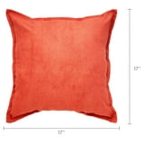 Mainstays Faux Suede Decorative Throw Pillow with Flange, 18