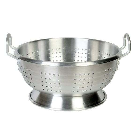 Excellante 16 quart Aluminum colander with base and handle, heavy duty (2 millimeter), comes in each