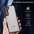 thumbnail image 2 of Matte Case Compatible with Samsung Galaxy S22 Plus Case,Slim Translucent Frosted Case Cover Hard PC Back Military Drop Protection Phone Case Skin-Friendly Case for Girls&Boys,Black, 2 of 8