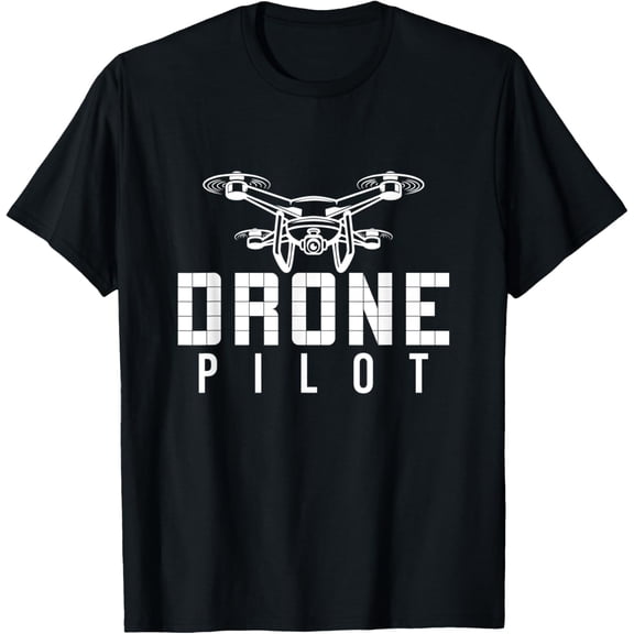 Drone Pilot Drone T-Shirt men and women can wear, black, white, gifts.