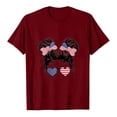 thumbnail image 4 of XZNGL Chemisiers à Manches Courtes pour Femmes T-Shirt Imprimé de la Fête de l'Indépendance pour Femmes Ample Décontracté Col Rond Manches Courtes Hauts pour Femmes Chemisier T-Shirts d'Été pour Femmes Hauts à Manches Courtes pour Femmes, 4 of 8