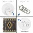 thumbnail image 3 of Polyester Fabric Gray Brown Boho Shower Curtain, Vintage Farmhouse Abstract Ethnic Motifs Waterproof Bathtub Curtain Bathroom Decor Set with Hooks 72 x 84 Inches, 3 of 6