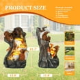 thumbnail image 2 of Haverchair 21.7" Outdoor Water Fountain with LED Lights, 5-Tier Squirrels Mushroom Bowls Garden Fountain, Modern Cascading Waterfall Fountains for Garden, Patio, Backyard, Deck, Porch and Home Decor, 2 of 7