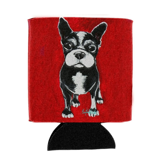 Carolines Treasures MW1314CC Boston Terrier Runt Can or Bottle Hugger Can Hugger multicolor