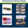 thumbnail image 4 of 26-Drawer Plastic Drawer Storage Cabinet for Garage Organization, Bead Organizer, Building Bricks Storage, Teacher Toolbox, Makeup Organizer, 20-Inch W x 6-Inch D x 10-Inch H, 10124 White, 4 of 25