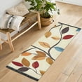 thumbnail image 6 of Colorful Leaves Art Bedroom Runner Rug 2'x 6' Non Slip Carpet Indoor Home Area Rug Living Room, 6 of 8