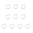 thumbnail image 1 of Simple C-shaped Ear Hook Hoops Circle Ball Stud Earrings for DIY Jewelry Making, 1 of 3