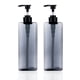thumbnail image 1 of Paquete de 2 dispensadores de botellas con bomba de 1000ml, dispensador de loción de plástico cuadrado rellenable, botella con bomba de loción vacía para champú, loción y jabón, 1 of 5