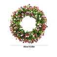 thumbnail image 1 of Spring Summer Colorful Leaf Wreath Plastic Vibrant Floral Gate Pendant Eye Catching Durable Design For Front Door Home Indoor Outdoor Spring Summer Holiday Wedding Housewarming Decor Gifts, 1 of 5