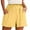 Yellow, variant on Women's High Waist Elastic Drawstring Shorts with Pockets - Knee-Length Comfy Wide Leg Summer Casual Shorts for Yoga, Beach & Lounge,Army Green L