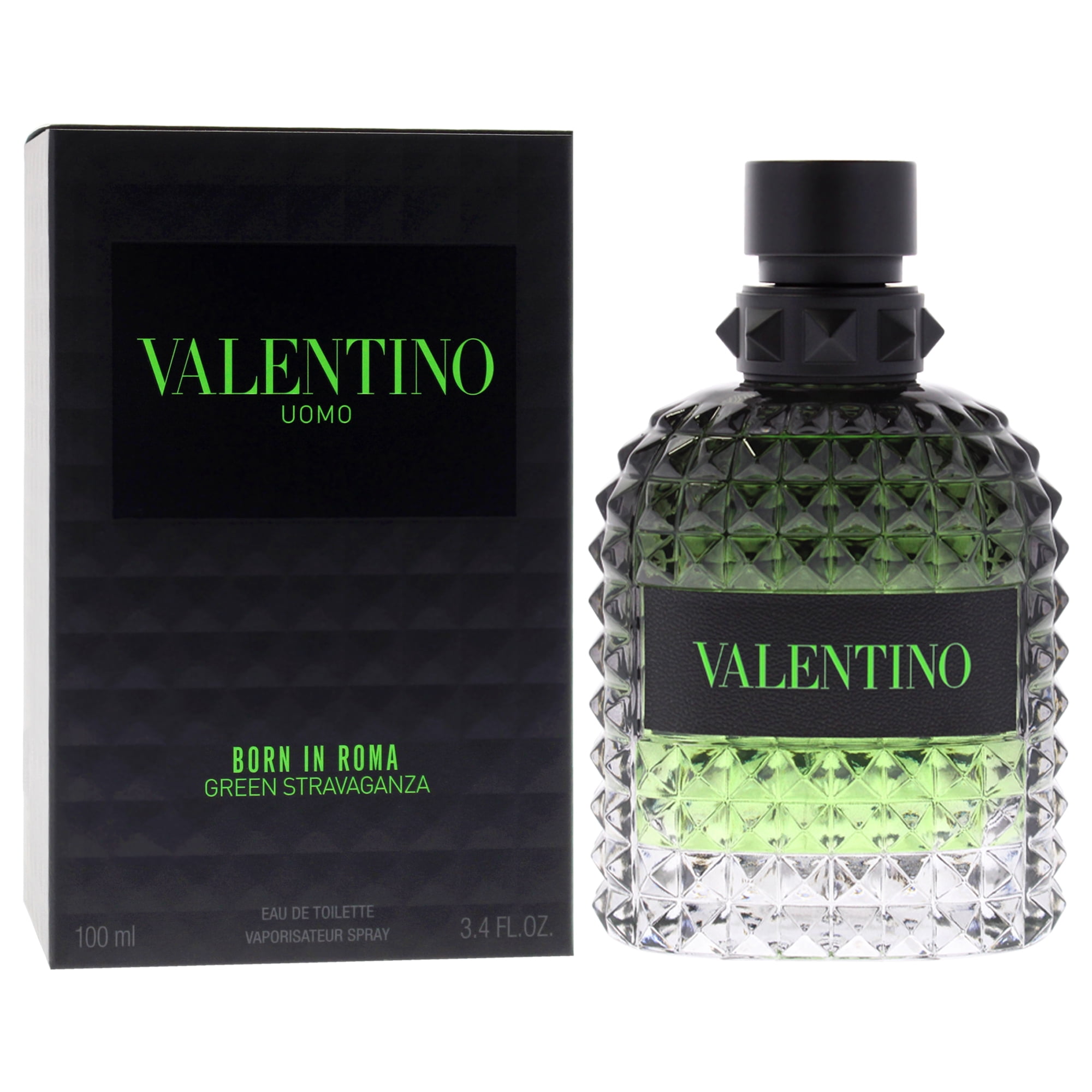 Valentino Men's Born in Roma Green Stravaganza EDT Spray, Bergamot