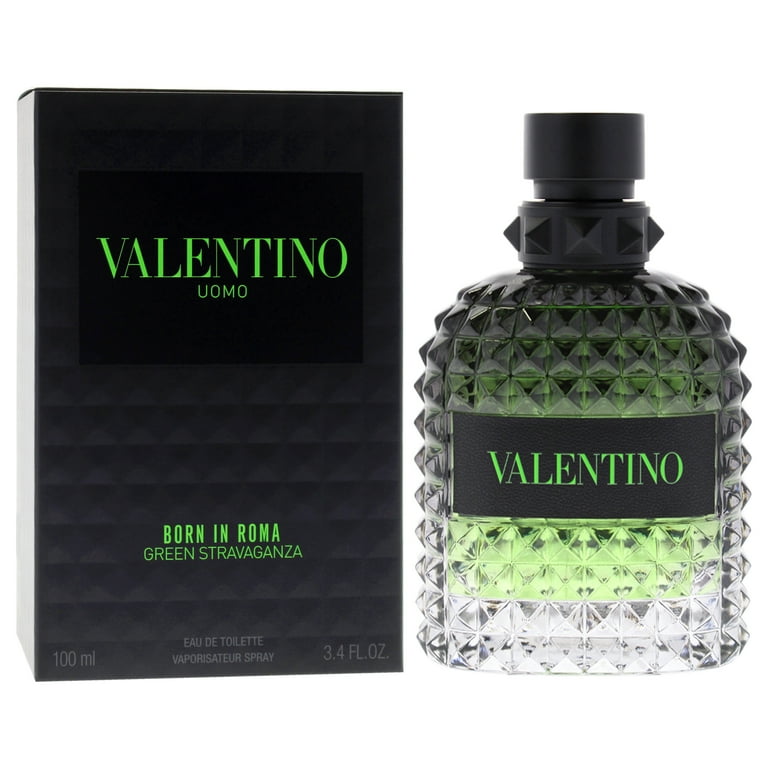 VALENTINO ブラック 香水 Valentino Men's Born in Roma Green Stravaganza EDT Spray, Bergamot