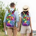 thumbnail image 4 of Naloa Colorful Glitter Dagon Fruit Print Durable Canvas College Rucksack,Laptop Excursion Backpack,Travel Notebook School Backpack,Bookbag For Men Women, 4 of 5