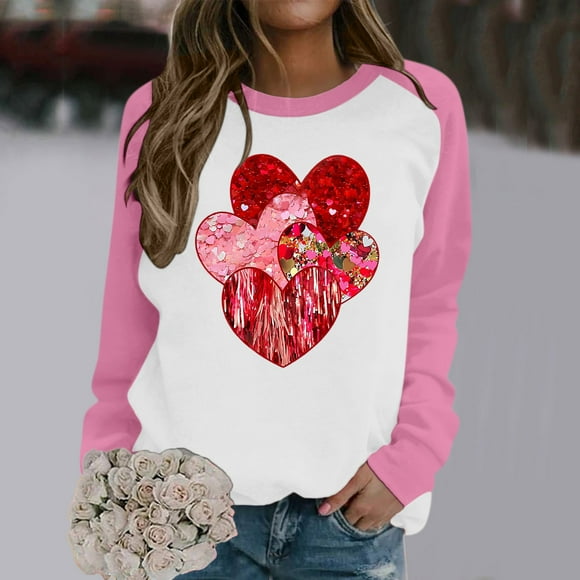 WILLBEST hoodies for women Womens St Patricks Day Prints Long Sleeve O Neck T Shirt Top hoodies youth