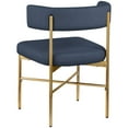 thumbnail image 5 of Meridian Furniture Rivage Navy Linen Textured Fabric Dining Chair (Set of 2), 5 of 8