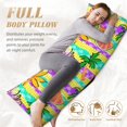 thumbnail image 3 of Yiaed Body Pillow Cover, Ultra Soft Microfiber Pillowcases, Breathable Long Pillow Case, Envelope Closure-Multicolored Tropical (20x54 inch)（Pillow core not included）, 3 of 5