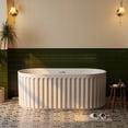 thumbnail image 2 of Modern Soaking Tub 67 Inch - Standalone Acrylic Bathtub for Contemporary Bathroom, 2 of 7