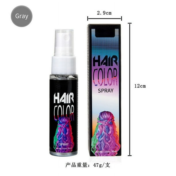Salud y Belleza, Cuidado Personal, Productos de Peinado, Productos de Peinado, Tintura con Spray Único para el Cabello, Tintura con Color Complementario, Tintes Sólidos para Cabello Gris Leche, Tinte