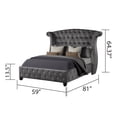 thumbnail image 4 of Sophia Full Bed In Color Gray Made With Wood, 4 of 5