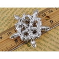 thumbnail image 3 of ALILANG Almond Clear Rhinestone Crystal Rhinestone Flower Snowflake Winter Brooch Pin, 3 of 4
