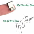 thumbnail image 2 of 50 Pack Greenhouse Glass Clips 25 W Clips and 25 Z Clips for Overlap, 2 of 5