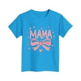 thumbnail image 4 of Frwgonr Toddler Girl T-Shirts Mama's Boy Tee Shirt Top Summer Short Sleeve Clothes for Mother's Day Blue, Size 3-16 Years, 4 of 5