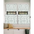 thumbnail image 2 of Pastoral Flowers Short Blackout Curtains 24 Inch Long Fruit Green Flower Farmhouse Plant Rod Pocket Kitchen Curtains, 2 Panels Thermal Insulated Room Darkening Drapes for Bedroom, 42"W x 24"L, 2 of 5