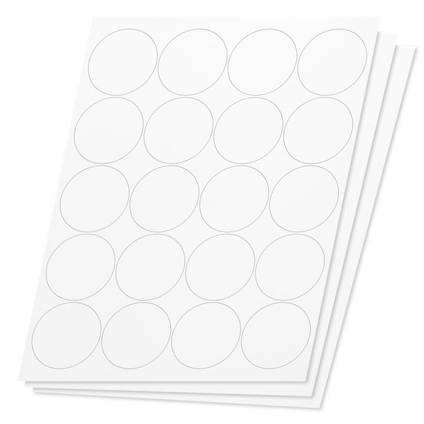 OfficeSmartLabels 2 inch Round Labels for Laser Inkjet ( 20 Labels Per  Sheet, White, 50 Sheets )