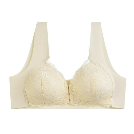 

AIYUQ.U Womens Lace Gathered Bra Straps Cup Underwear (no Underwire)