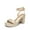 GOLD-GLITTER, variant on Platform Heels for Women High Block Chunky Open Toe Ankle Strap Heels Fashion Wedding Party Evening Prom Dance Dress Pump Sandals Shoes