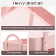 thumbnail image 4 of Gianna 3‑Tier Utility Rolling Cart Metal, 3‑Tier Slim Storage Design, Lockable Wheels, Pink, 4 of 7