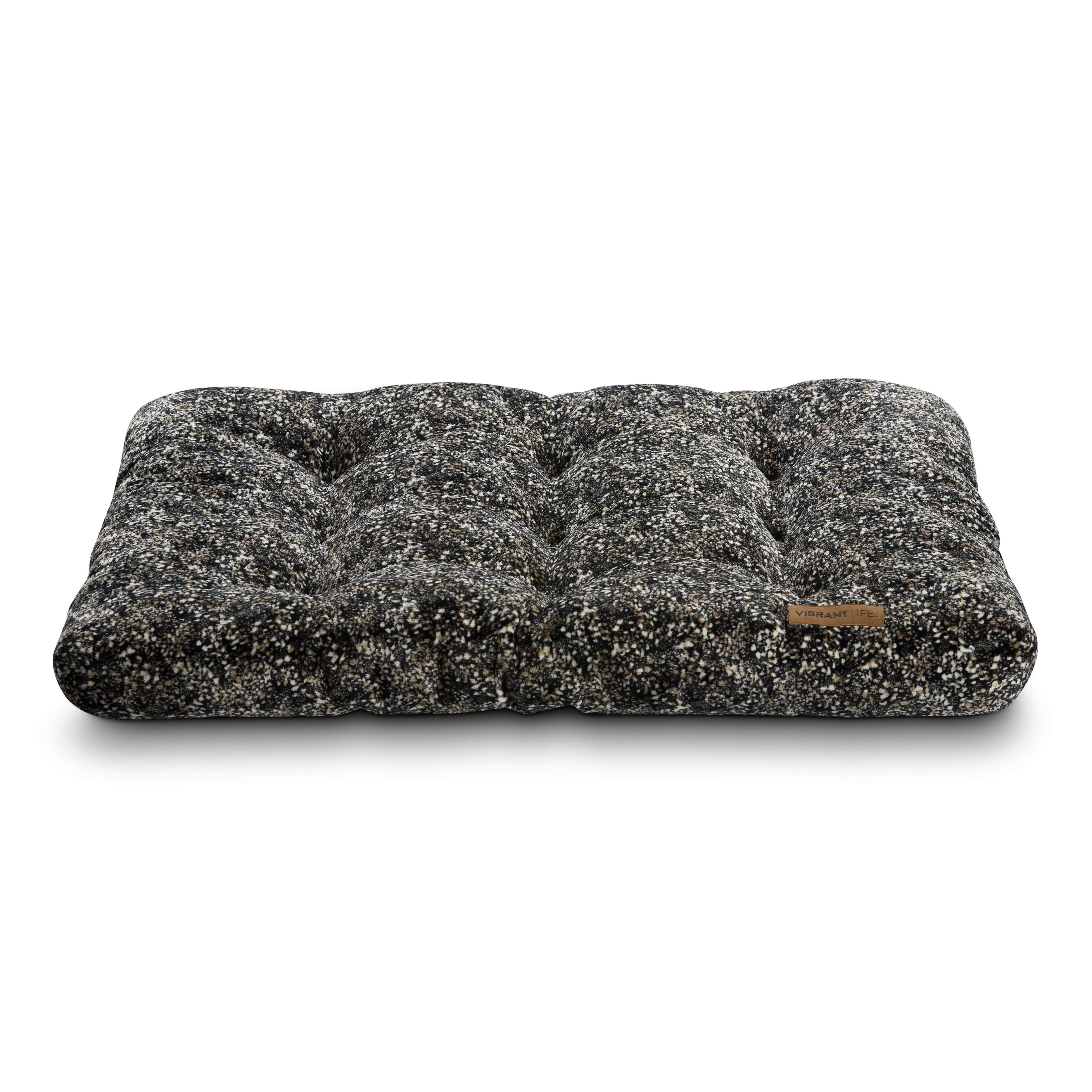 (2 pack) Vibrant Life Large Dog Bed, Plush Pillow Bed For Large Breeds, Large, 42" x 32", Black