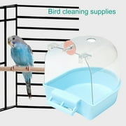 Travelwant Parrot Bath Box Bird Cage Accessory Supplies Bathing Tub Bath for Parakeet Pet Brids Canary Budgies Parrot
