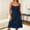 #0309-Navy, variant on Plus Size Women's Nightgown Spaghetti Strap Sleepwear Sleeveless Lace V Neck Cami Sleep Dress