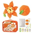 thumbnail image 2 of YWIYIUD DIY Crocheted Peelable Kit Cute Handmade Knitted Orange Doll Crochet Kit With Colorful Wool Yarn Instruction & Yarn Hook for Beginners 3.15inch, 2 of 8