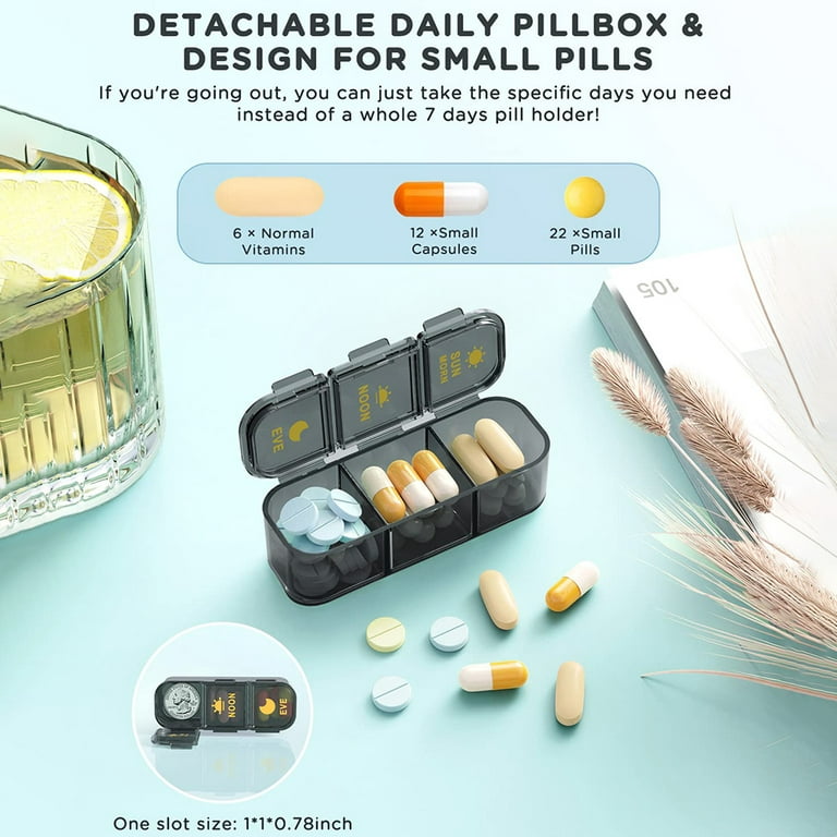 1pc Portable Medicine Packaging Box for Travel 7 Day Pills