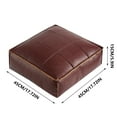 thumbnail image 3 of Birdeem Ottoman de Rangement, Pouf en Faux Cuir, Housse Non Rembourrée pour Remplissage Flexible, Imperméable pour Usage Intérieur et Extérieur, Grand 17,7 Pouces Carré, 3 of 9