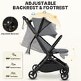 thumbnail image 4 of Vomeast Baby Stroller for Airplane, Portable Lightweight Travel Stroller for Infants and Toddlers, 12 lb, Gray, 4 of 5