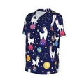 thumbnail image 6 of Fotbe Lama in Space Baseball Jersey Shirt for Men and Women, Casual Short Sleeves Button Down T-Shirt-3X-Large, 6 of 9