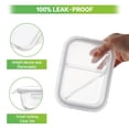 thumbnail image 3 of Recipientes de vidrio para preparación de comidas HOMBERKING 630 ml, 2 compartimentos x10, 3 of 7