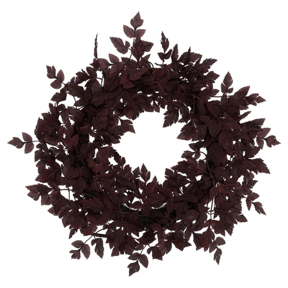 My Texas House Halloween Layered Foliage Wreath, Plum, 24"