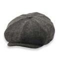 thumbnail image 4 of Gorra de rayas de otoño e invierno de gran tamaño, nueva gorra de hombre de estilo europeo y americano, gorra avanzada de director de estilo retro, 4 of 6