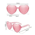 thumbnail image 4 of Seyurigaoka Women Juniors Heart Shaped Sunglasses Transparent Love Heart Glasses Party Sunglasses for Party Eyewear, 4 of 4